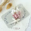 灰烟木蘭花束胸針  (粉色)